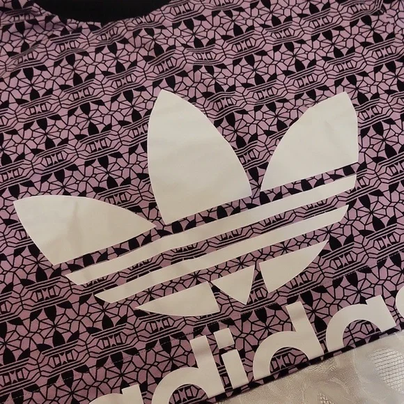 Adidas Originals Crop Top with Logo Purple M - Picture 4 of 6